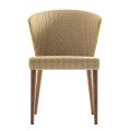Modern upholstered solid wood chair Grilli York made in Italy,2 pieces