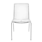 Chair in Transparent Plexiglass and Iron Made in Italy 2 Pieces - Charlotte Viadurini