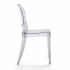 Indoor or Outdoor Stackable Chair in Transparent Polycarbonate - Planet Viadurini