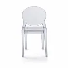 Indoor or Outdoor Stackable Chair in Transparent Polycarbonate - Planet Viadurini