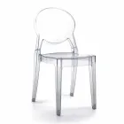 Indoor or Outdoor Stackable Chair in Transparent Polycarbonate - Planet Viadurini