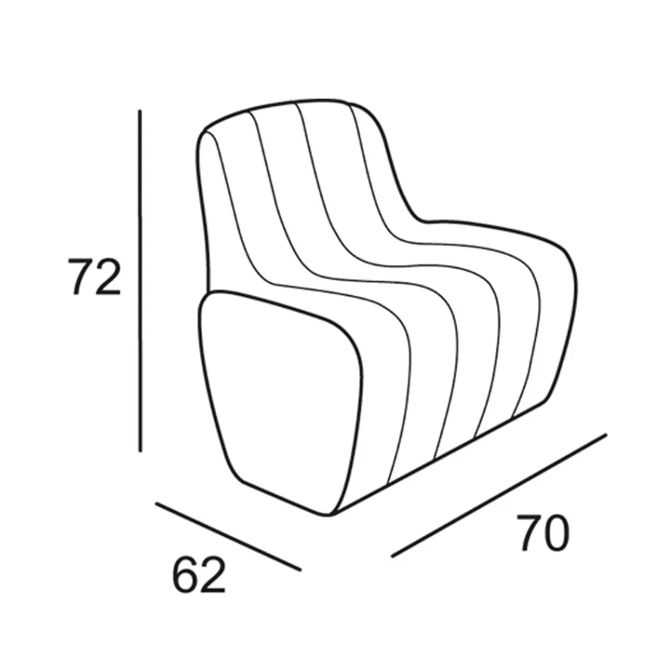Bright Garden Chair in Polyethylene with LED Made in Italy - Galatea Viadurini