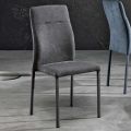 Design chair in fabric for dining room made in Italy, Luigina