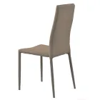 4-Piece Synthetic Leather Stackable Dining Room Chair - Siberia Viadurini