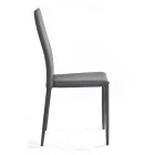 4-Piece Synthetic Leather Stackable Dining Room Chair - Siberia Viadurini