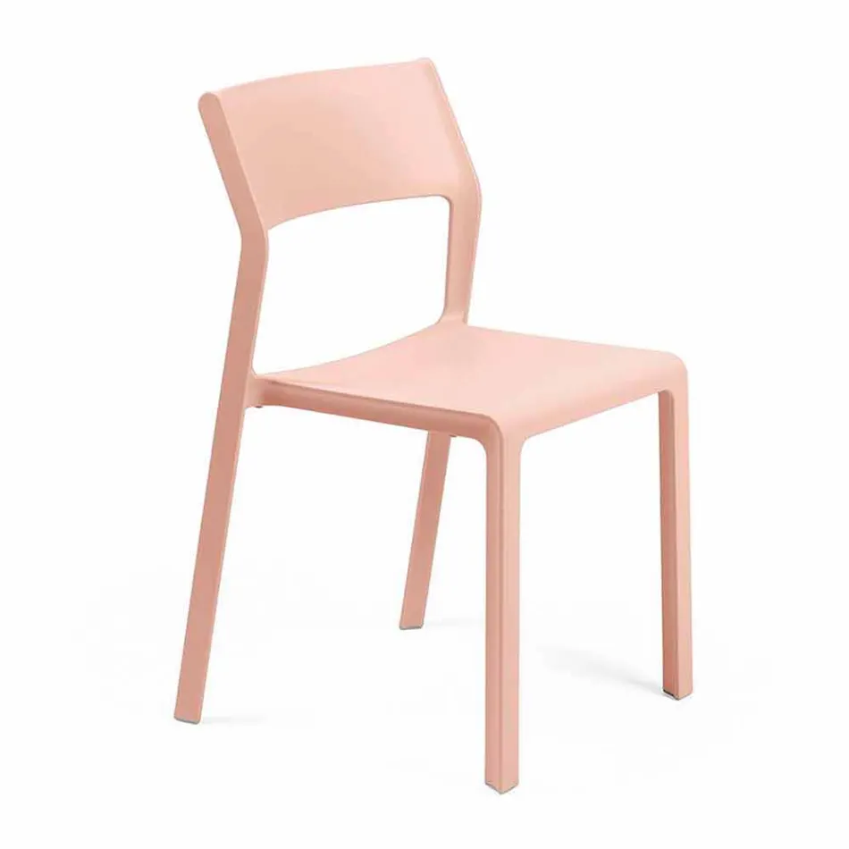 Stackable Dining Room Chair in Colored Polypropylene, 4 Pieces - Abelia Viadurini