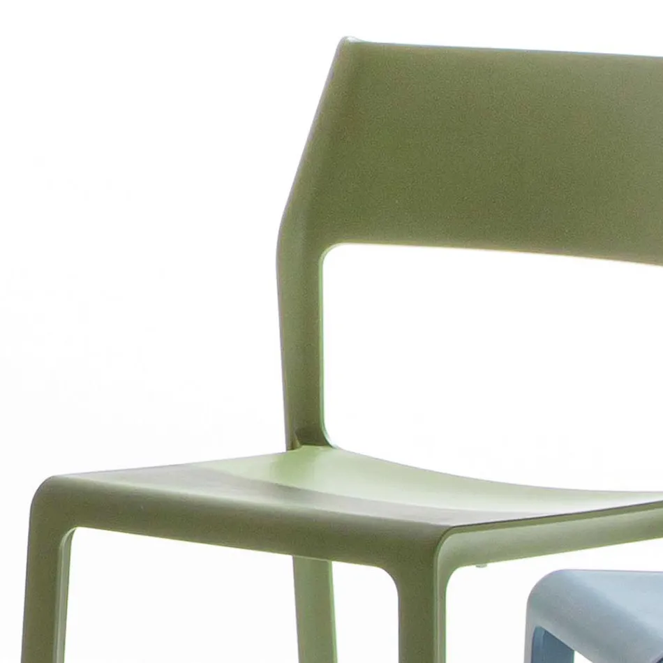 Stackable Dining Room Chair in Colored Polypropylene, 4 Pieces - Abelia Viadurini