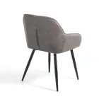 Dining Room Chair in Aged Effect Leather 2 Pieces - Garbina Viadurini