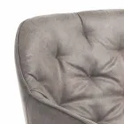 Dining Room Chair in Aged Effect Leather 2 Pieces - Garbina Viadurini