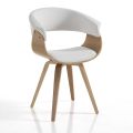 Dining Room Chair in Synthetic Leather and Plywood - Nubea