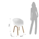 Dining Room Chair in Polypropylene and Metal 4 Pieces - Severina Viadurini