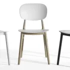 Stackable Polypropylene Dining Room Chair, 4 Pieces - Zagreb Viadurini