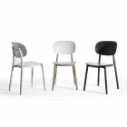 Stackable Dining Room Chair in Polypropylene, 4 Pieces - Zagreb Viadurini