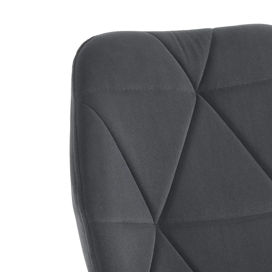 Dining Room Chair in Fabric and Golden Metal 4 Pieces - Smeralda Viadurini