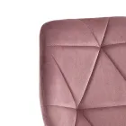 Dining Room Chair in Fabric and Golden Metal 4 Pieces - Smeralda Viadurini