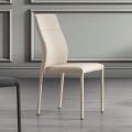 Modern chair in eco-leather for dining room made in Italy, Luigina
