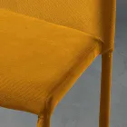 Modern fabric dining room chair made in Italy, Porzia Viadurini