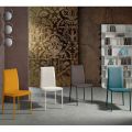 Modern chair in fabric for dining room made in Italy, Porzia