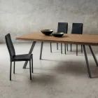 Dining Room Chair Upholstered in Eco-Leather Made in Italy, 2 Pieces - Belgian Viadurini