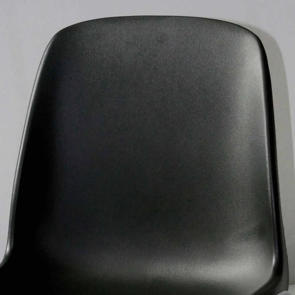 Meeting Room Chair or Modern Conference Room in Metal and Black ABS - Zetica Viadurini