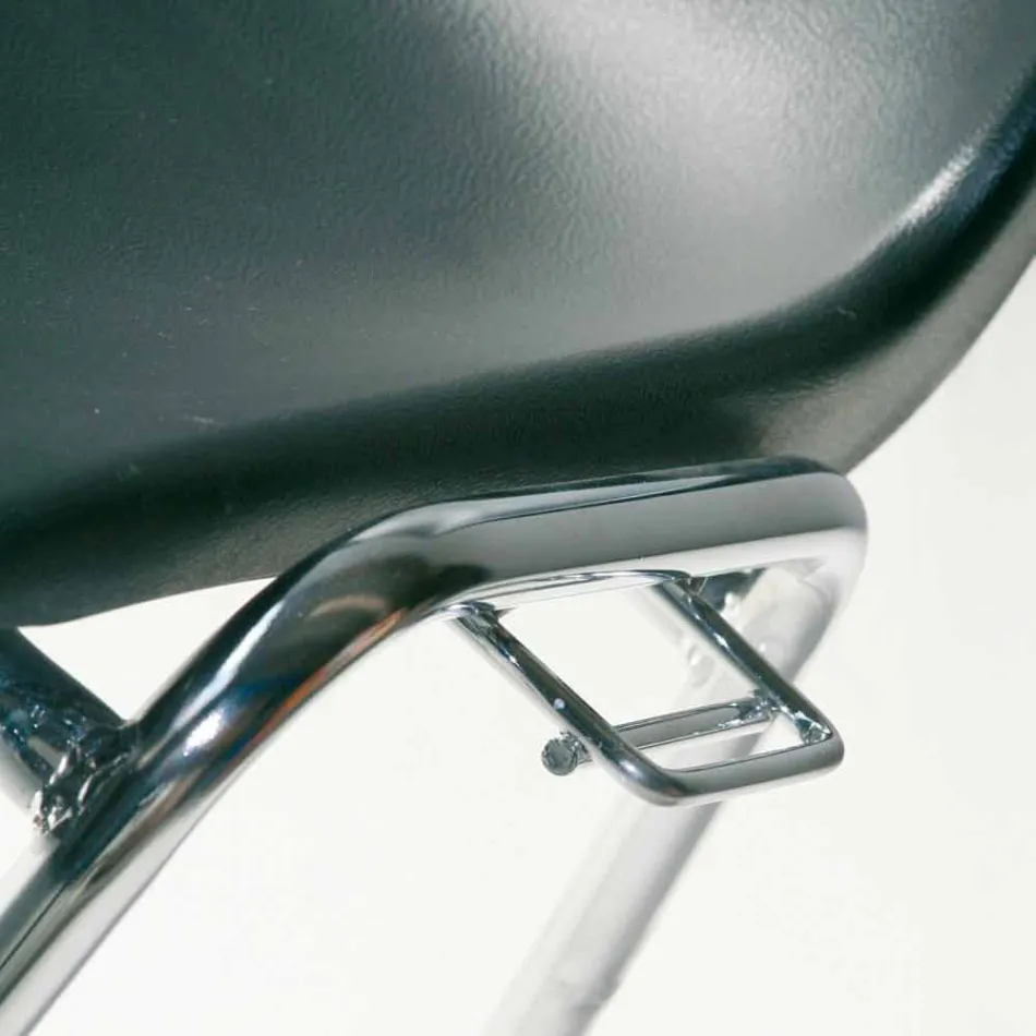 Meeting Room Chair or Modern Conference Room in Metal and Black ABS - Zetica Viadurini