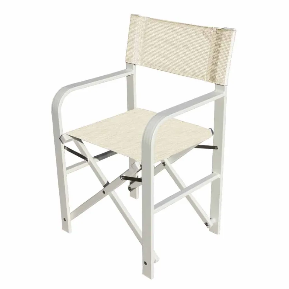 Folding Director Chair in Canvas Made in Italy, 2 Pieces - Susy Viadurini