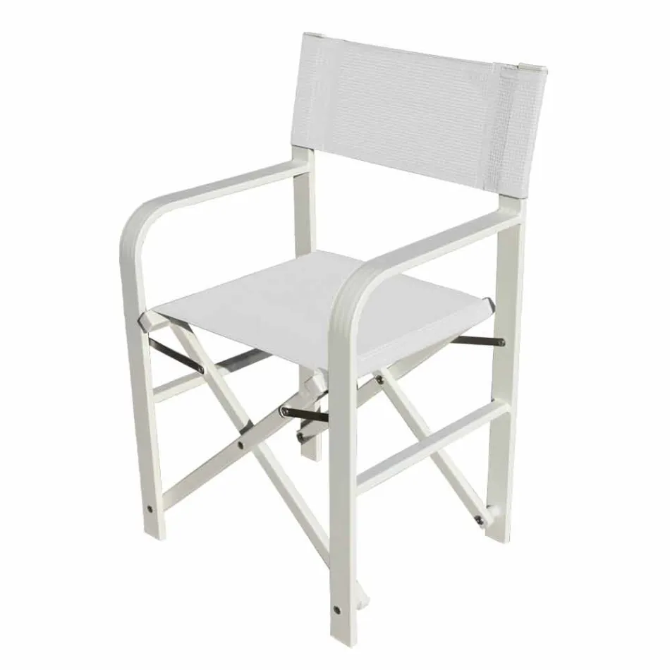 Folding Director Chair in Canvas Made in Italy, 2 Pieces - Susy Viadurini
