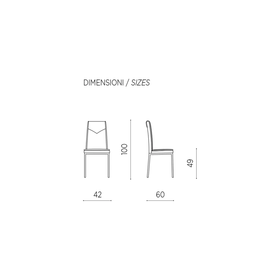 2 Piece Upholstered Hammered Faux Leather Dining Room Chair - Robocop Viadurini