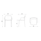 Dining Room Chair in Wood and Metal Made in Italy 2 Pieces - Saffia Viadurini