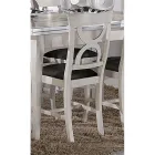 Dining Room Chair in Wood and Fabric Classic Style Made in Italy - Helisa Viadurini