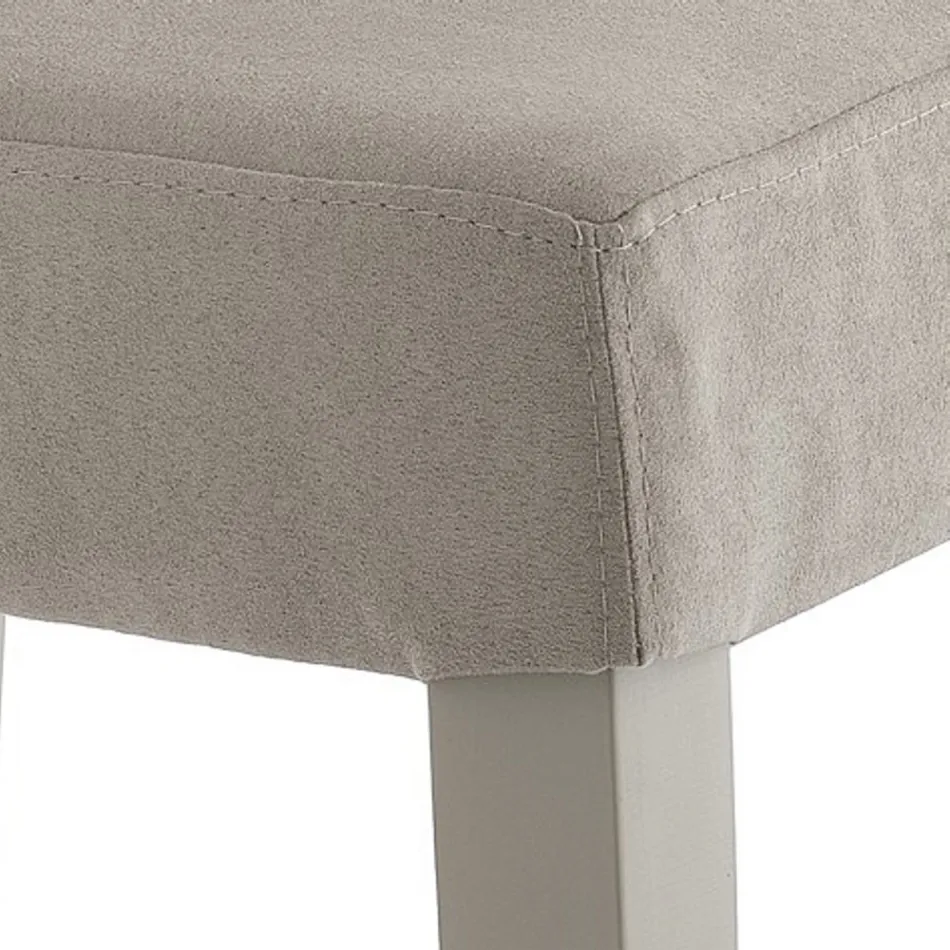 Dining Room Chair in Microfiber and Wood Made in Italy 2 Pieces - Simonella Viadurini