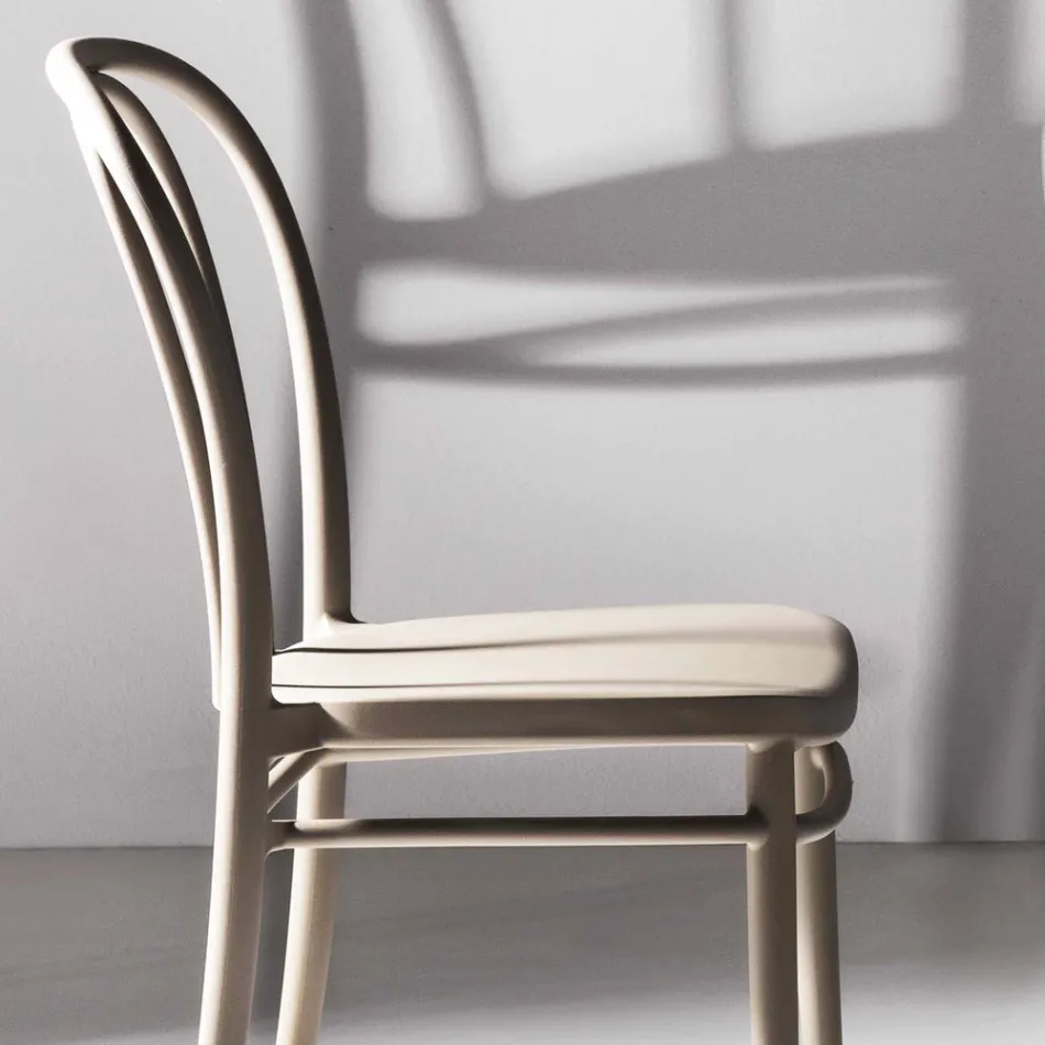 Dining Room Chair in Polypropylene Stackable Up to 10 Units, 4 Pieces - Gaya Viadurini