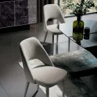 Fabric Dining Room Chair Made in Italy 4 Pieces - Lorenza Viadurini