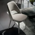 Fabric Dining Room Chair Made in Italy 4 Pieces - Lorenza Viadurini