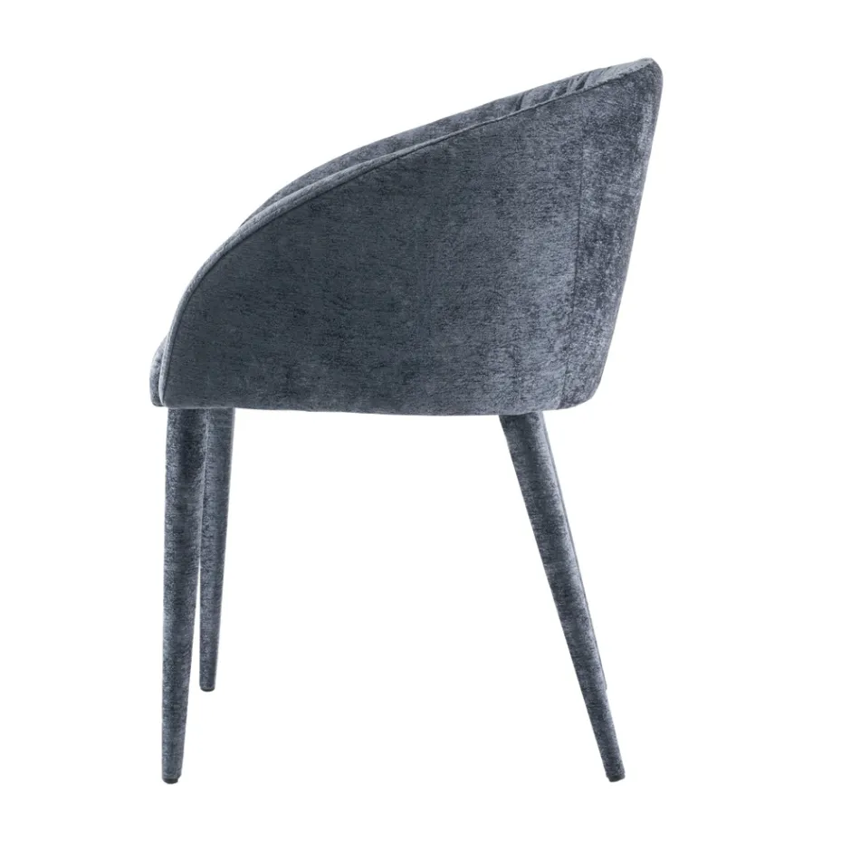 Dining Room Chair Upholstered in Fabric Made in Italy 4 Pieces - Tagata Viadurini