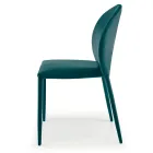 Dining Room Chair Upholstered in Velvet Made in Italy 4 Pieces - Victory Viadurini