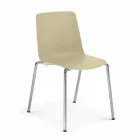 Made in Italy Metal and Polypropylene Dining Room Chair, 4 Pieces - Carlita Viadurini