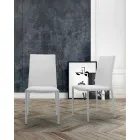 Stackable Living Room Chair, Padded and Covered in Ecoleather - Monamour Viadurini