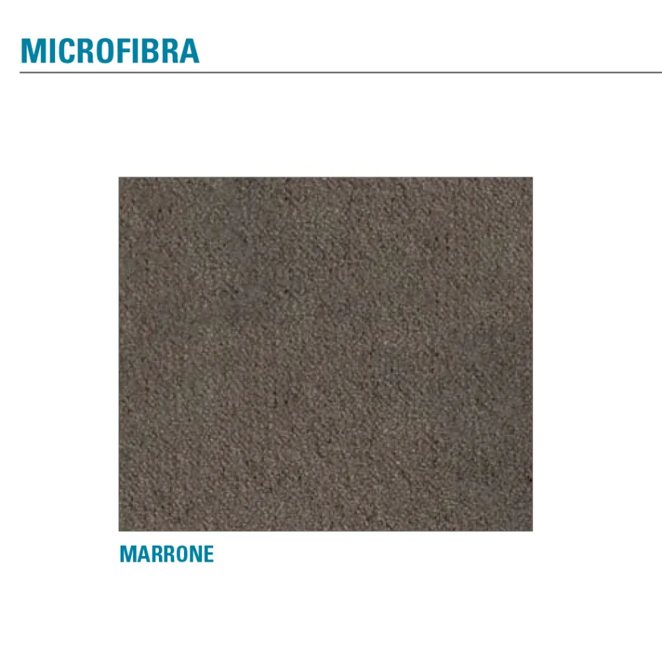 Metal Living Room Chair and Microfiber Seat Made in Italy, 2 Pieces - Fabiola Viadurini