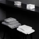 Service of face and guest towels and terry towel with luxury decoration - Hassim Viadurini
