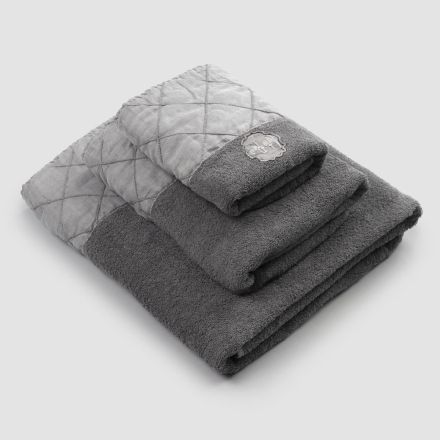 Service of face and guest towels and terry towel with luxury decoration - Hassim Viadurini