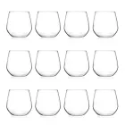 Water Glasses Set in Eco Crystal Minimal Design 12 Pcs - Etera Viadurini