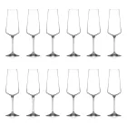 Wine Flute Set in Ecological Minimal Crystal 12 Pcs - Etera Viadurini