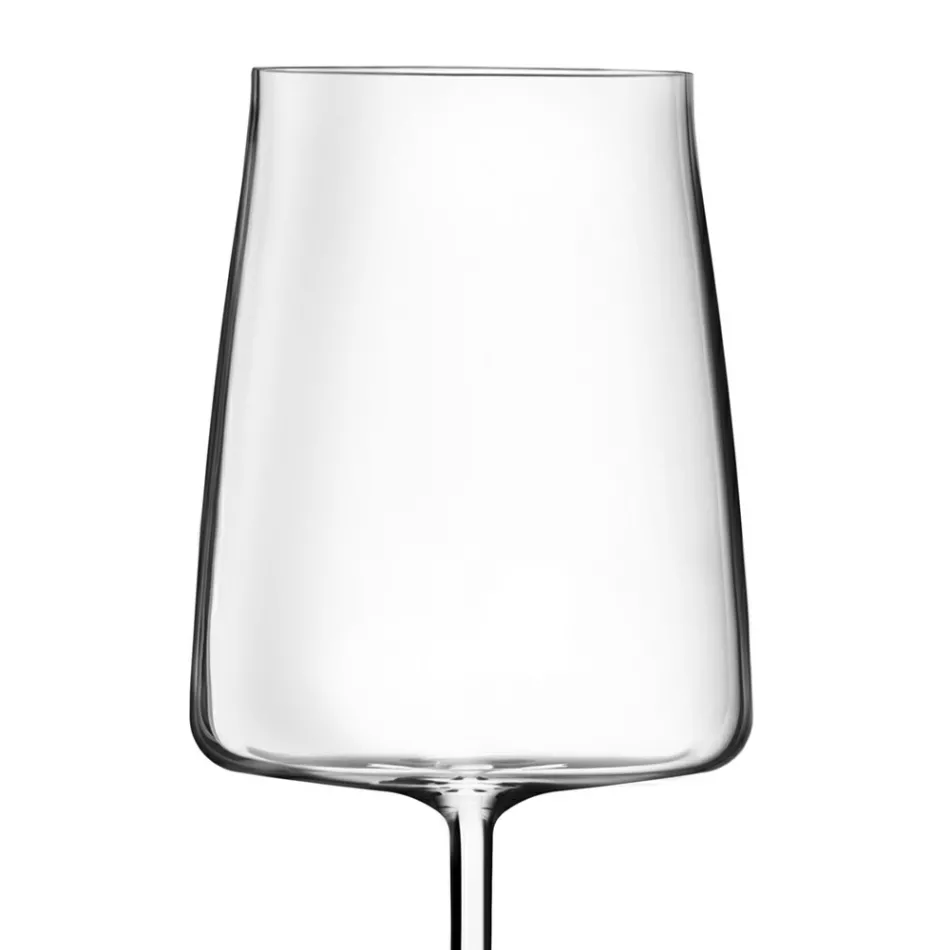 Italian Minimal Eco Crystal Goblet Set 12 Pieces - Primordio Viadurini
