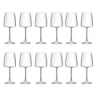Italian Minimal Eco Crystal Goblet Set 12 Pieces - Primordio Viadurini