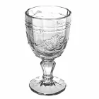 Colored Wine Goblet Set in Glass and Oriental Style Decoration 12 Pieces - Screw Viadurini