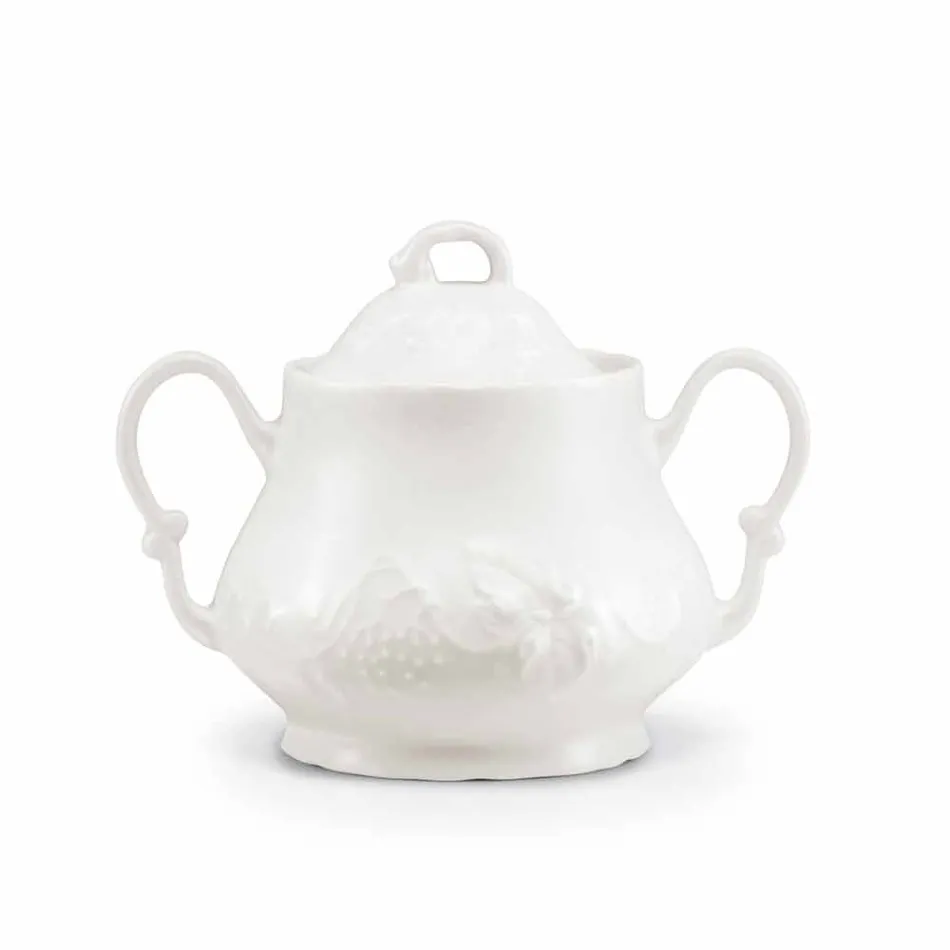 Complete Breakfast Service 22 Pieces in White Porcelain - Gimignano Viadurini