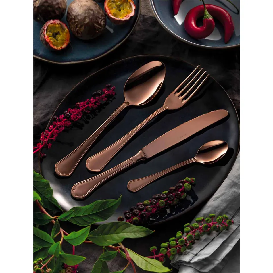 Complete Set of Luxury Design Stainless Steel Cutlery 24 Pieces - Boss Viadurini