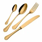 Complete Set of Luxury Design Stainless Steel Cutlery 24 Pieces - Boss Viadurini