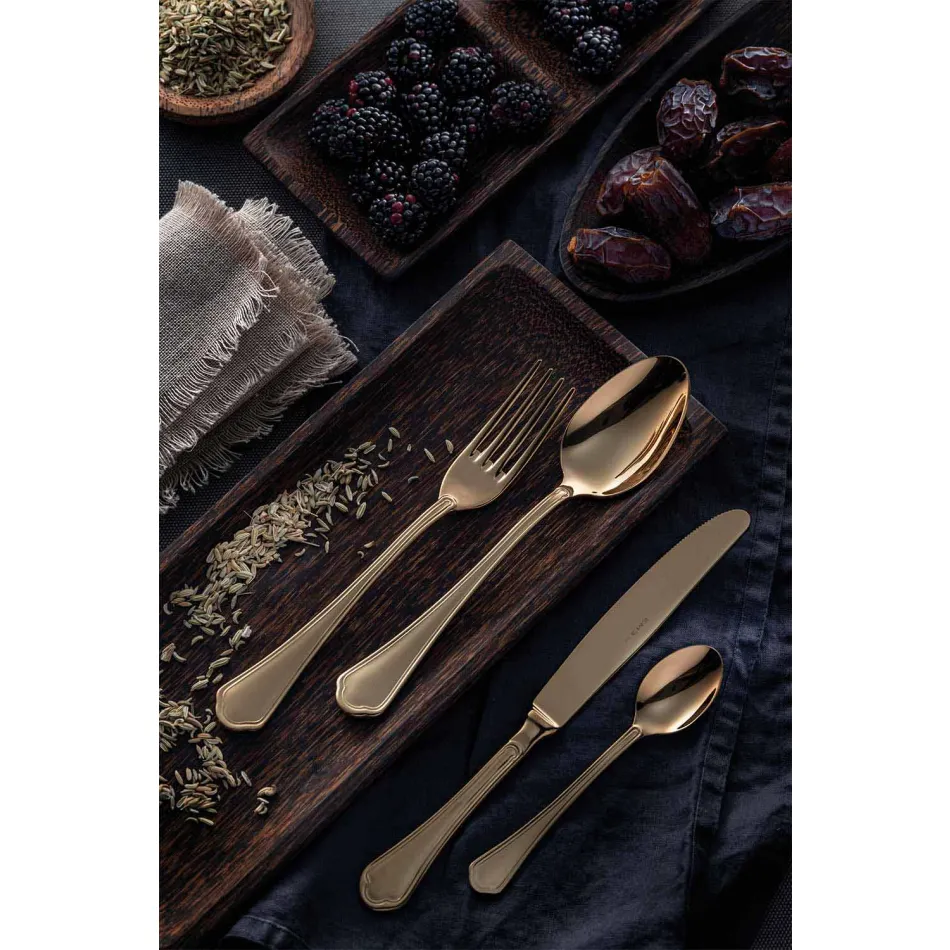 Complete Set of Luxury Design Stainless Steel Cutlery 24 Pieces - Boss Viadurini